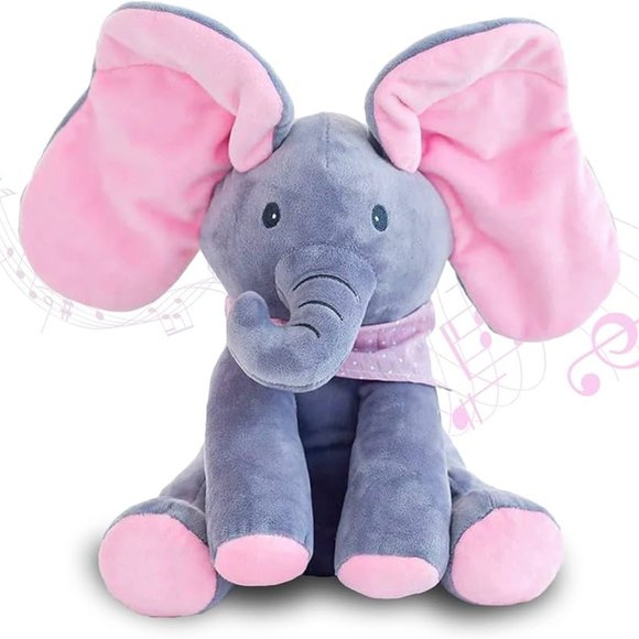 Ellie the Musical Peek A Boo Elephant plush stuffed interactive Toy - Picture 1 of 7